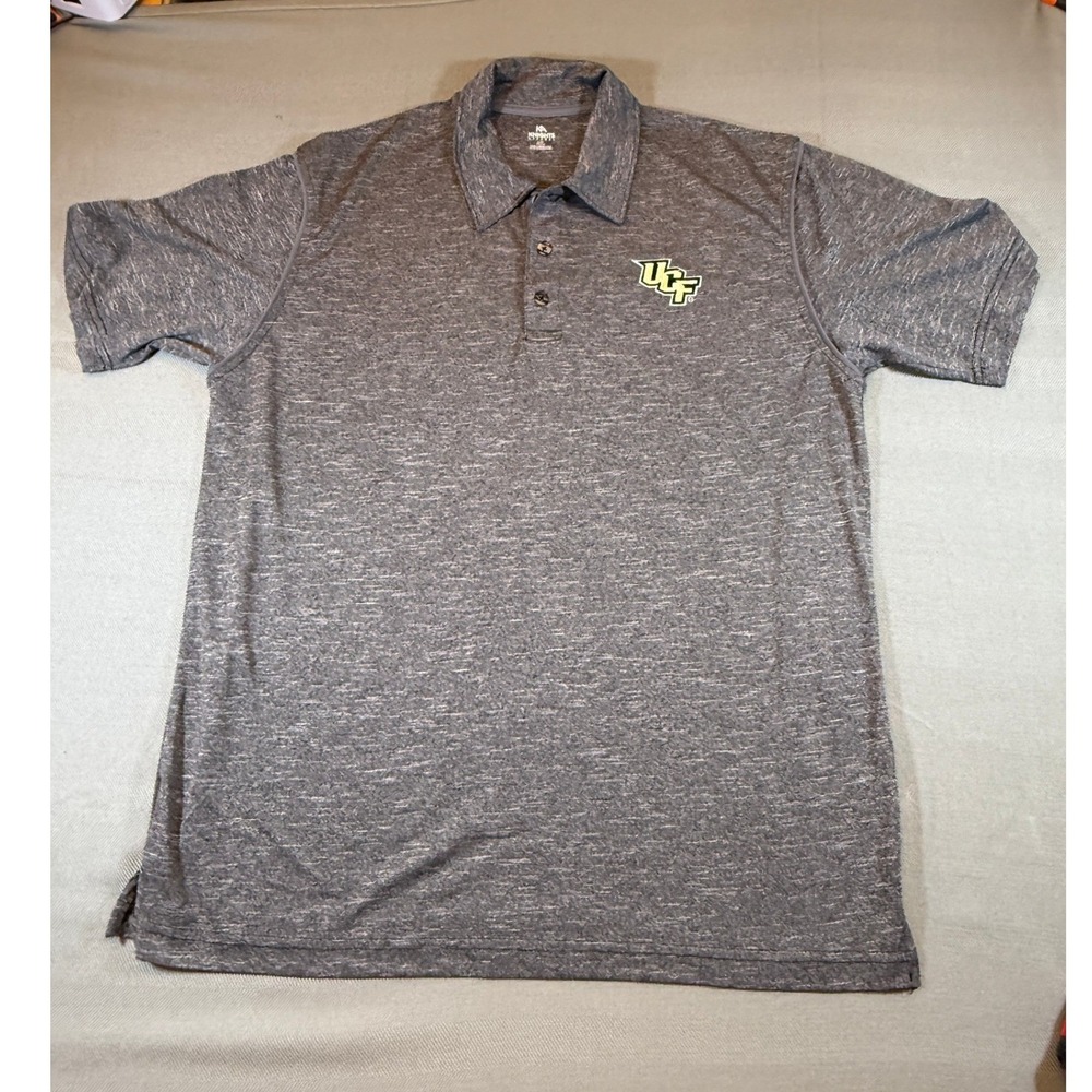 Knights Apparel UCF Knights Polo Shirt Gray Short Sleeve Youth Large 12/14